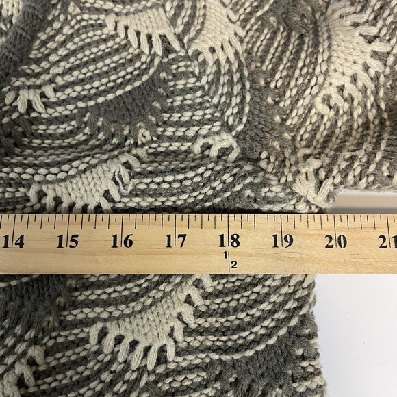 Debut Sweater Womens Small/Medium Cardigan Boho Goblincore Indie Green Cream S/M - Picture 6 of 7